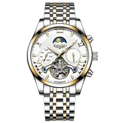 Luxury Watches For Men -VINTAGE DESIGN MECHANICAL WATCH WITH SILICONE STRAP.