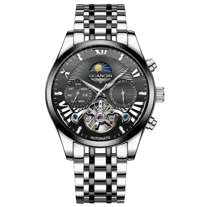 VINTAGE DESIGN MECHANICAL WATCH WITH SILICONE STRAP.