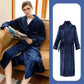 Warm Autumn Winter Flannel Men Bathrobe Thick Long Night Sleepwear Velvet Kimono Robe Men's Clothing Homewear Dressing Gown.