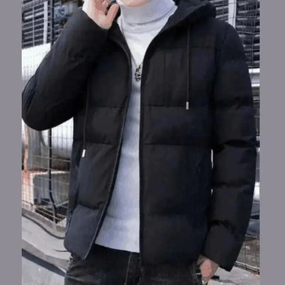 mens winter jackets uk, Warm New Casual Fashion Windproof Parka men Jacket y2k streetwear With Hood
