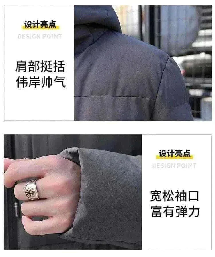mens winter jackets uk, Warm New Casual Fashion Windproof Parka men Jacket y