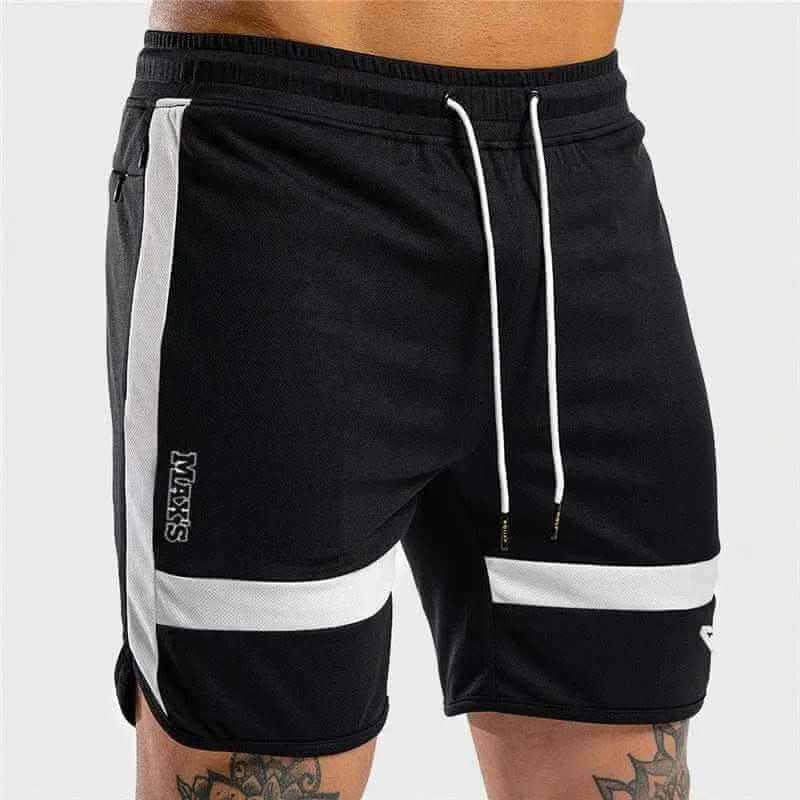 WHITE FITNESS SHORTS.