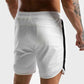 WHITE FITNESS SHORTS.