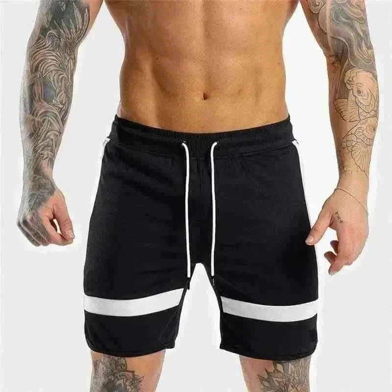 WHITE FITNESS SHORTS.