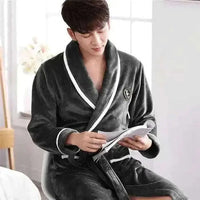 Men Bathrobe- WINTER FLANNEL BATHROBE