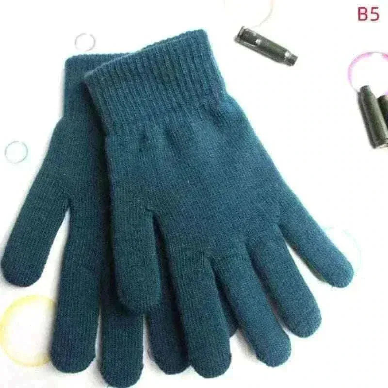 Winter Knitted Gloves Men Women Touch Screen Cold-proof Warm Full Finger Gloves Korean Style All-match Cycling Wool Gloves.