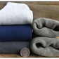 Winter Men's New High-Grade Thick Warm Solid Color Wool Material Fashion Casual Calf Long Socks 3 Pair.