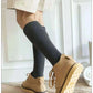 Winter Men's New High-Grade Thick Warm Solid Color Wool Material Fashion Casual Calf Long Socks 3 Pair.
