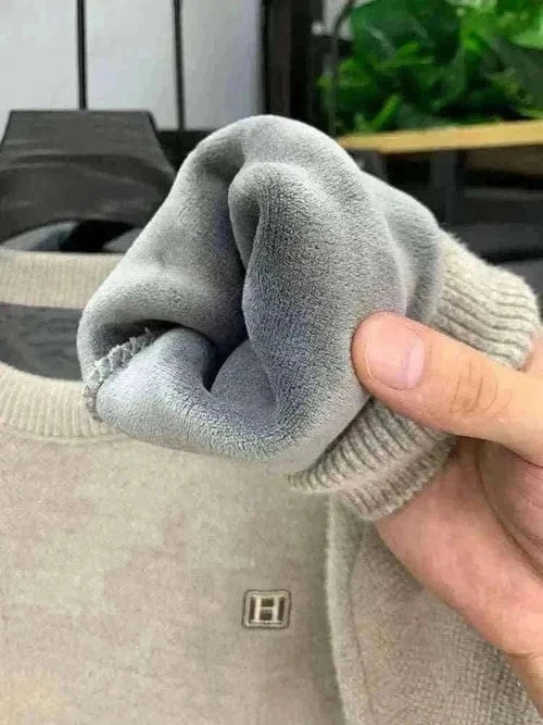 Winter Men's Warm Fleece Sweater.