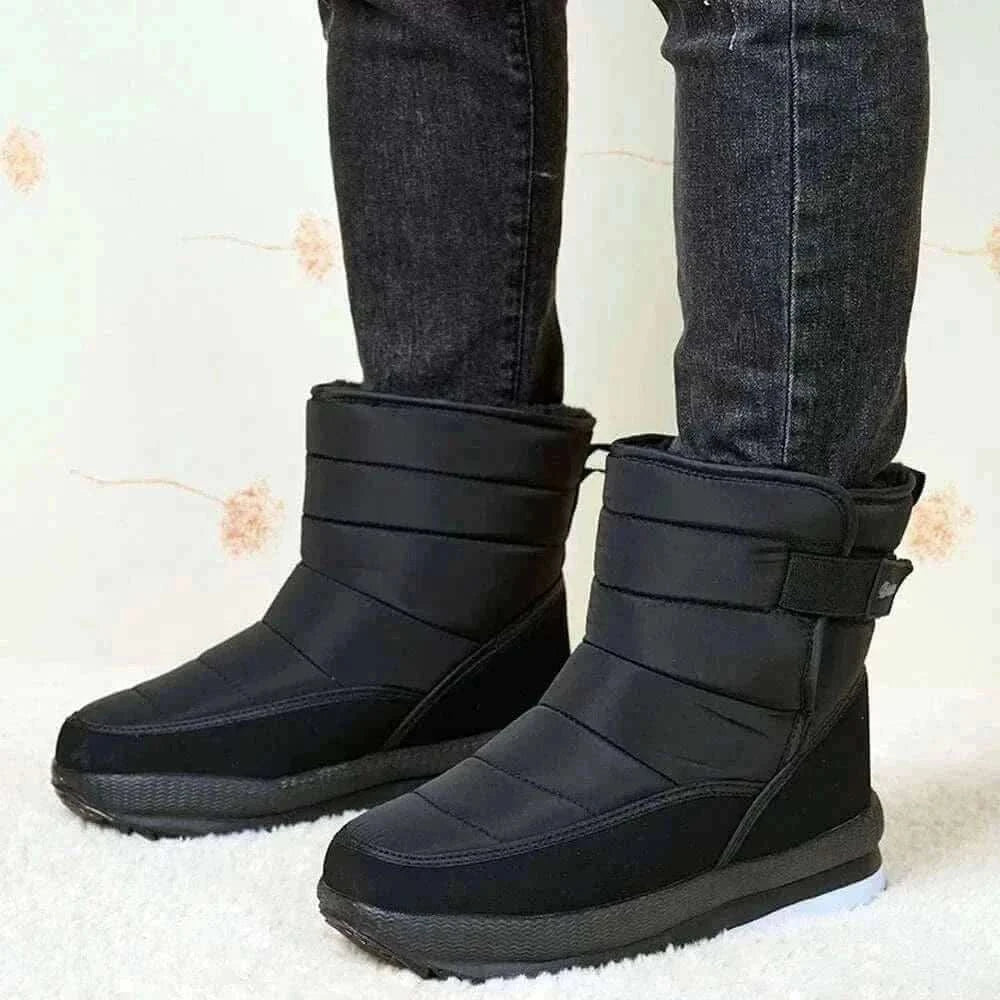 Winter Snow Boots Platform Men Ankel Boots Plus Size Casual Plush Men Shoes Antislip Warm Fur Men Boots Waterproof Shoes.