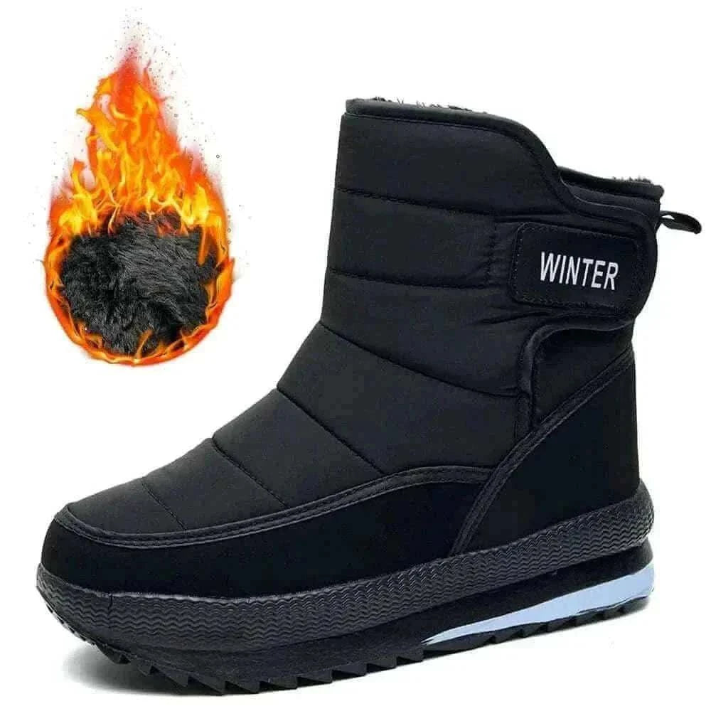 Winter Snow Boots Platform Men Ankel Boots Plus Size Casual Plush Men Shoes Antislip Warm Fur Men Boots Waterproof Shoes.
