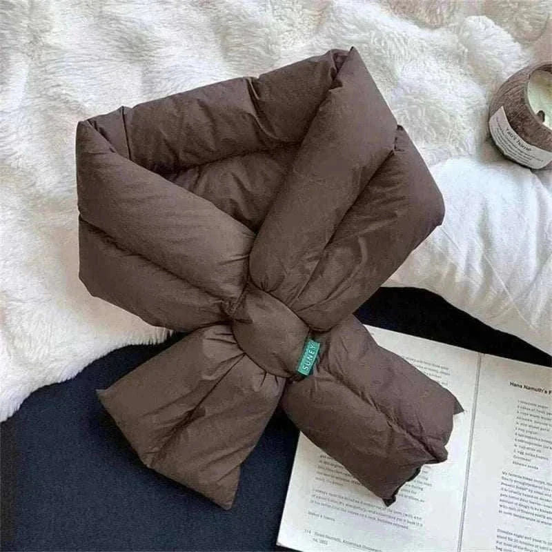 ladies scarves offers Winter Warm Down Cotton Cross Wear Scarf