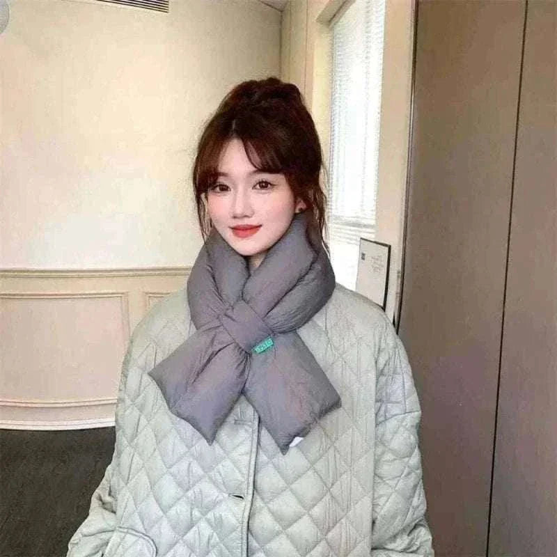 ladies scarves offers Winter Warm Down Cotton Cross Wear Scarf