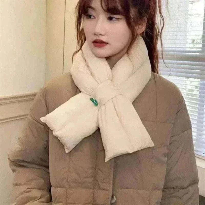 ladies scarves offers Winter Warm Down Cotton Cross Wear Scarf