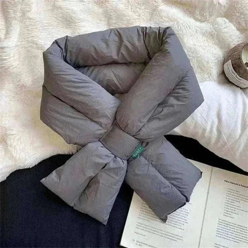 ladies scarves offers Winter Warm Down Cotton Cross Wear Scarf