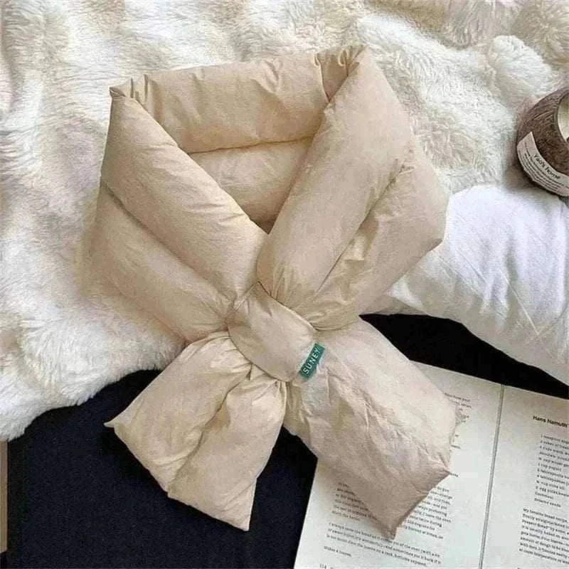 ladies scarves offers Winter Warm Down Cotton Cross Wear Scarf