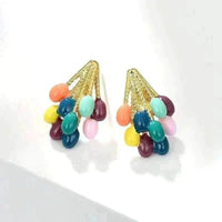 Taoya Makaron Color Mini Gold Earrings | Clothing Casual UK