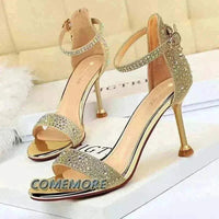 womens sandals uk- Comemore Women Summer Sandals 8.5cm High Heeled