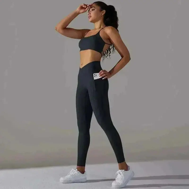 Sexy Yoga Set black For Women