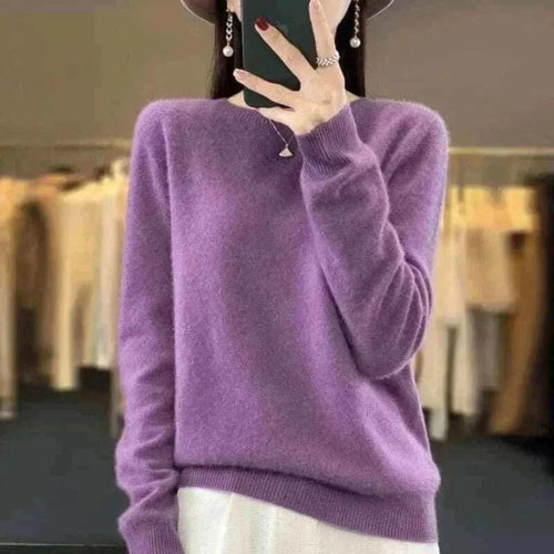 Women's Warm Sweater Round Neck Pullover