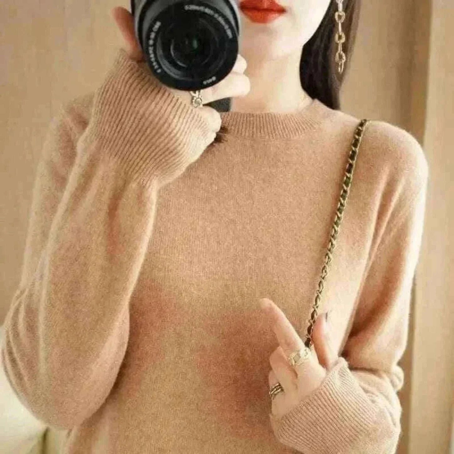 Women's Warm Sweater Round Neck Pullover