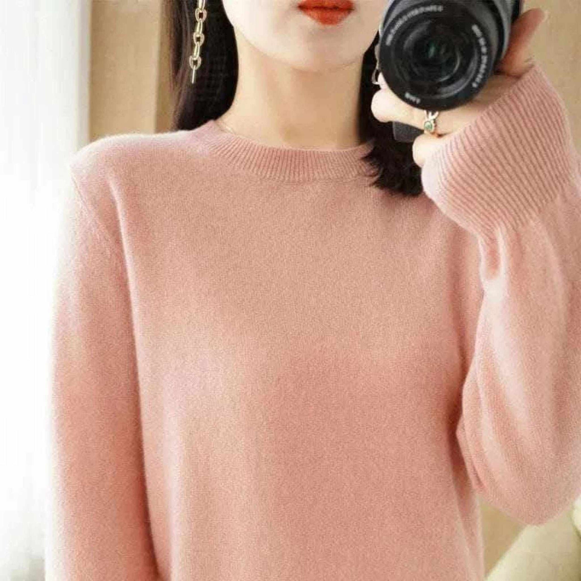Women's Warm Sweater Round Neck Pullover