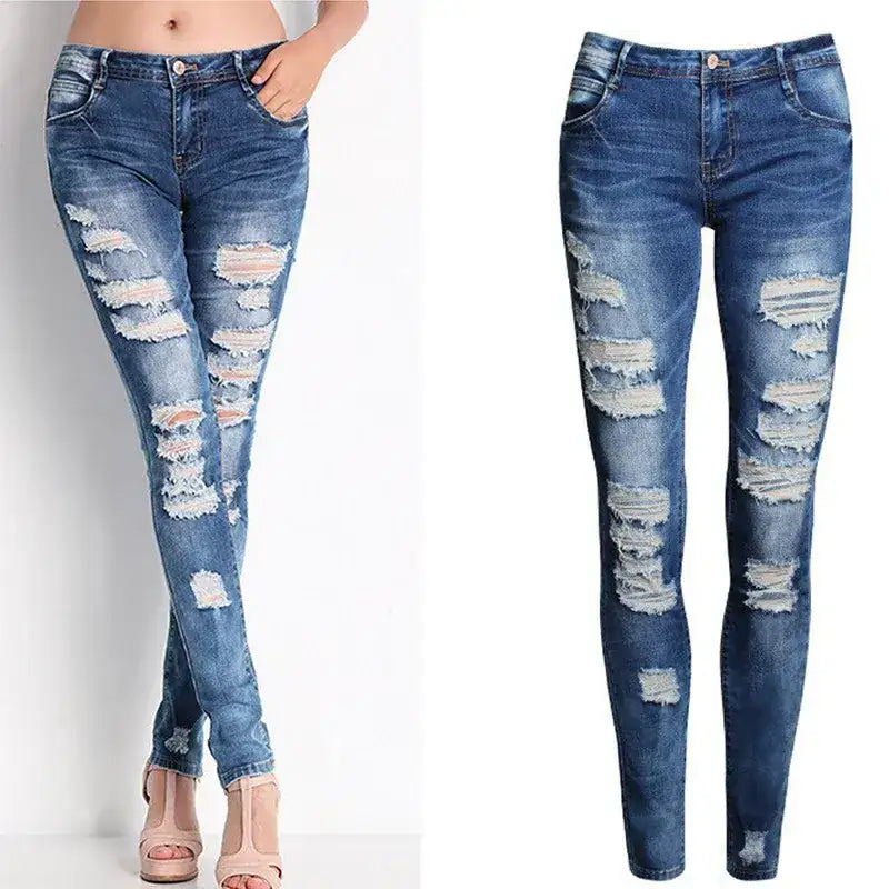 womens jeans uk | Women Jeans Blue Slim Ripped