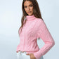 women jumpers offers Women Model  wearing Pink Sweaters 2025 Fashionable Autumn Winter Clothes Woman Knitwear Pullover