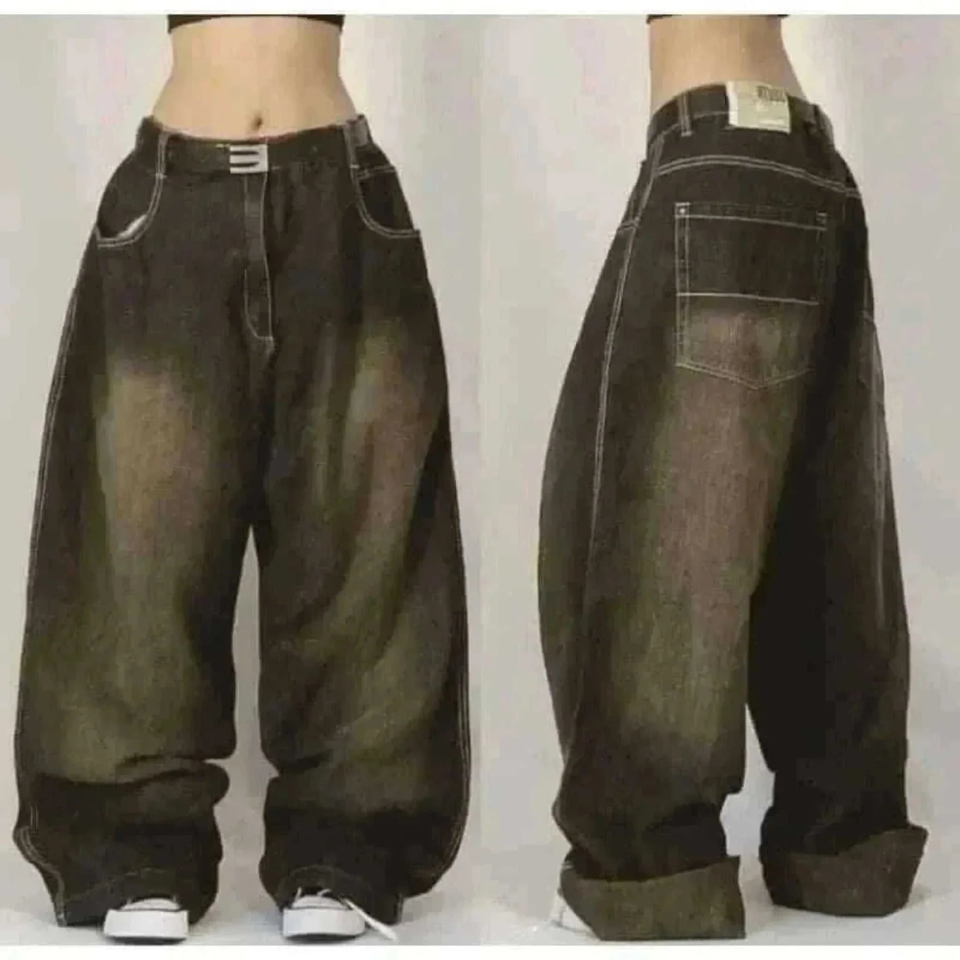 Y2K New Gothic Retro Miss Me Boot Cut Jeans.
